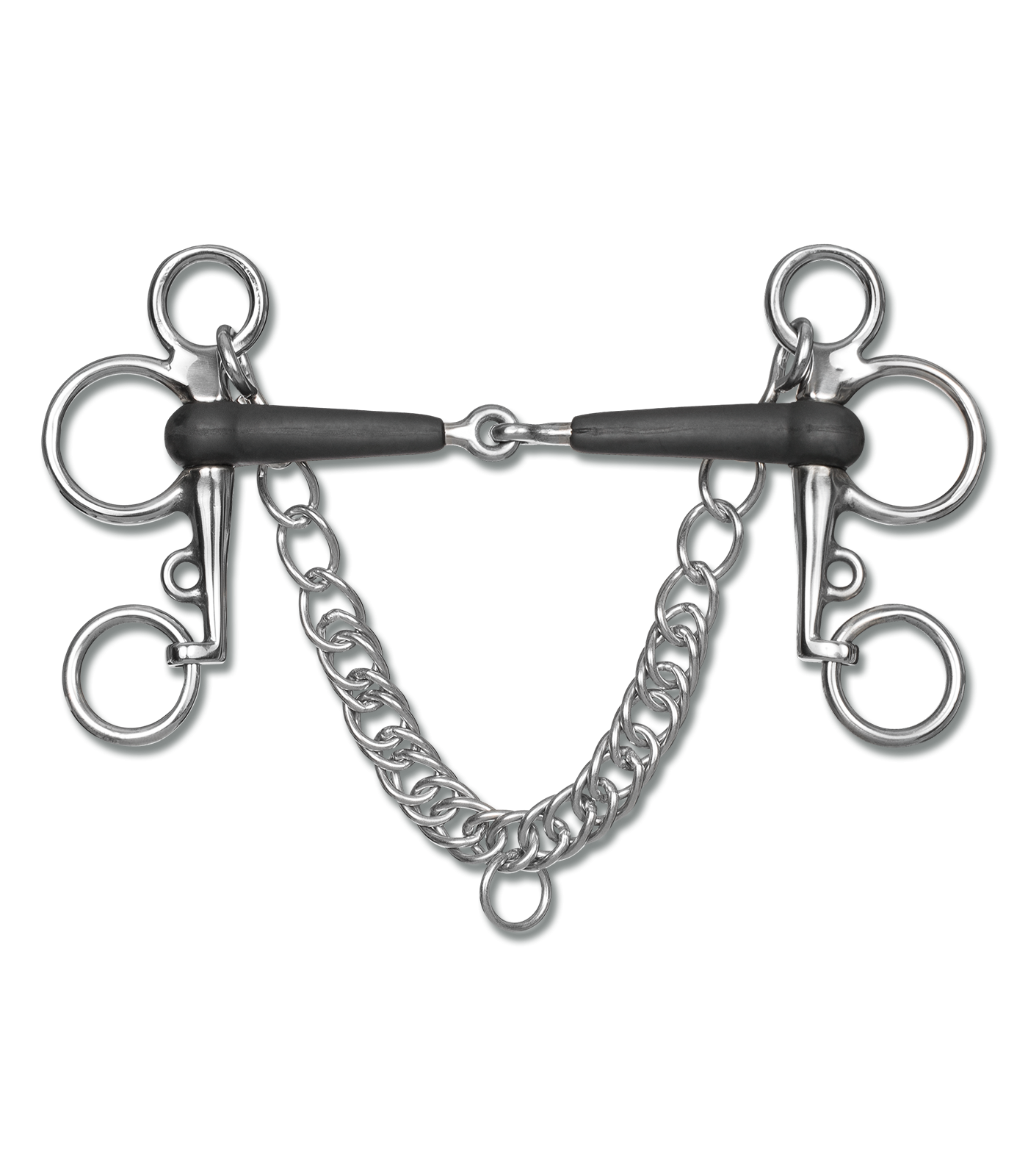 Pelham, rubber, jointed