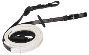 C16mm Rein Buckle End - Black/White Grip