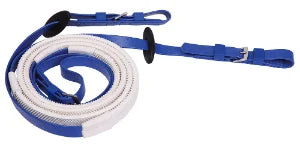 16mm Rein Buckle End - Royal/White Grip