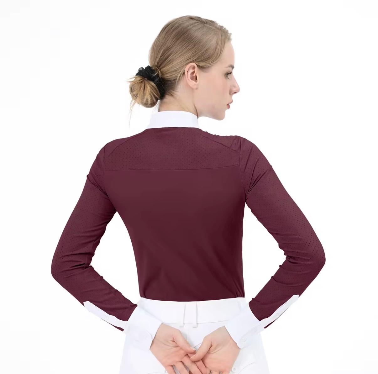 Ladies Long Sleeve Shirts (Red)