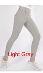 Ladies Full Seat Breeches Silicon (L/Grey)