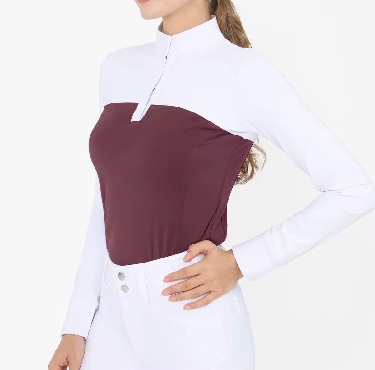 Ladies Long Sleeve Shirts (Red)