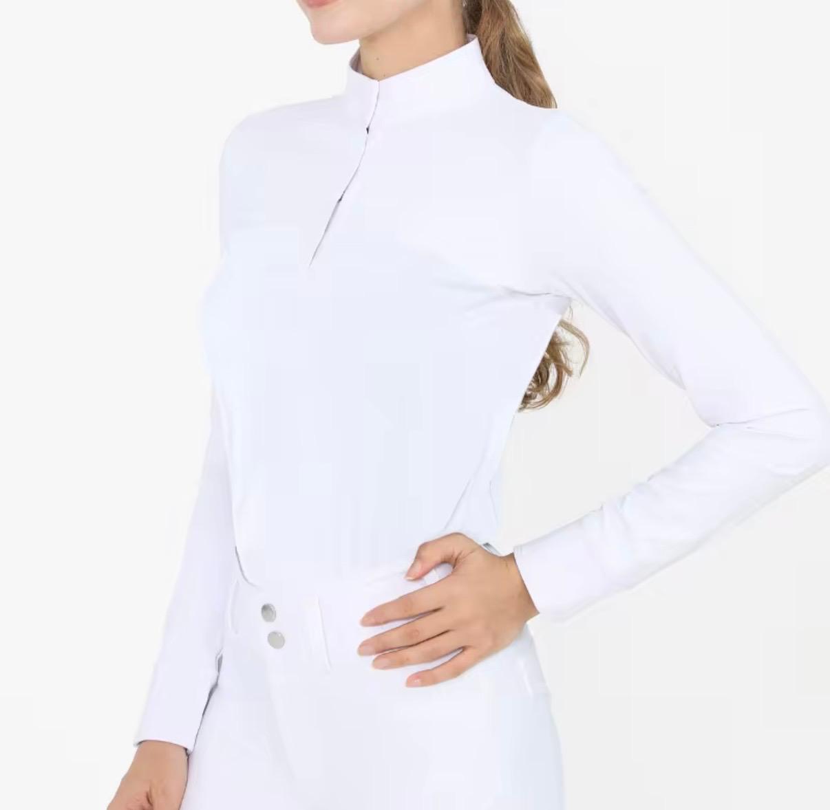 Ladies Long Sleeve Shirts (White)