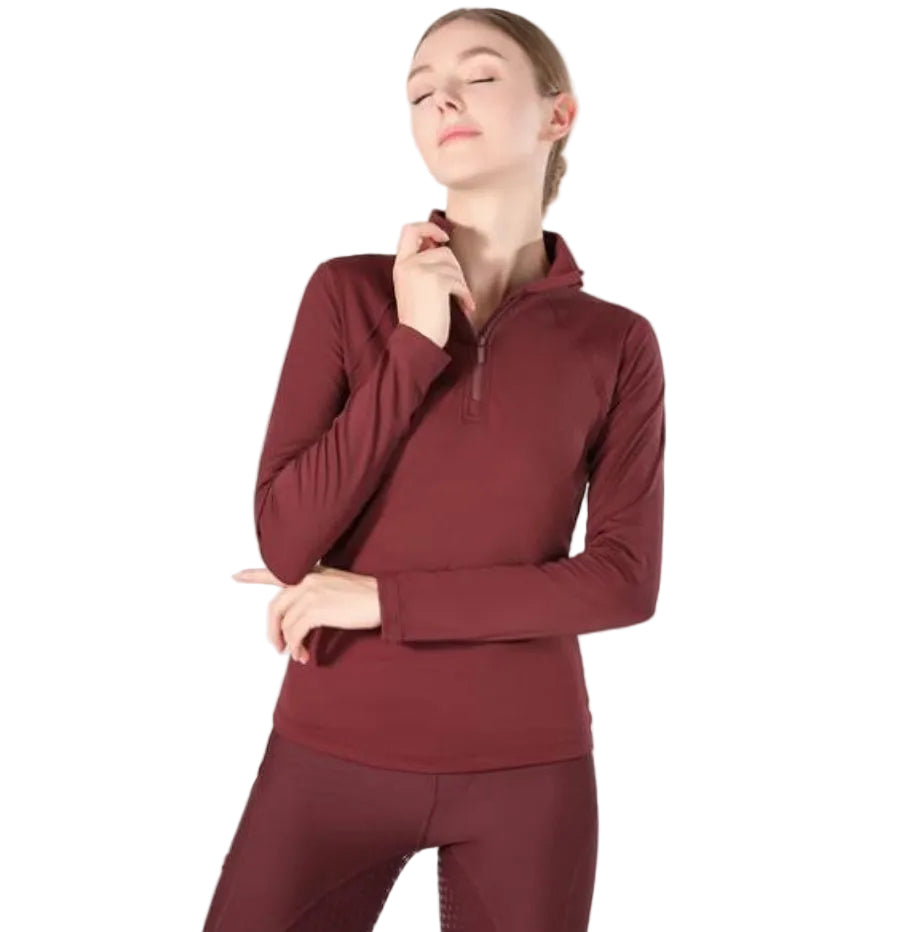 Ladies Long Sleeve Shirts (Red)