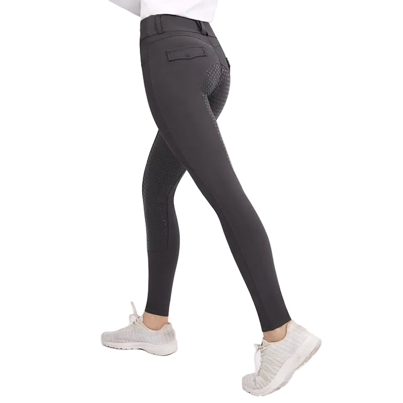 Ladies Full Seat Breeches Silicon (Dark Grey)