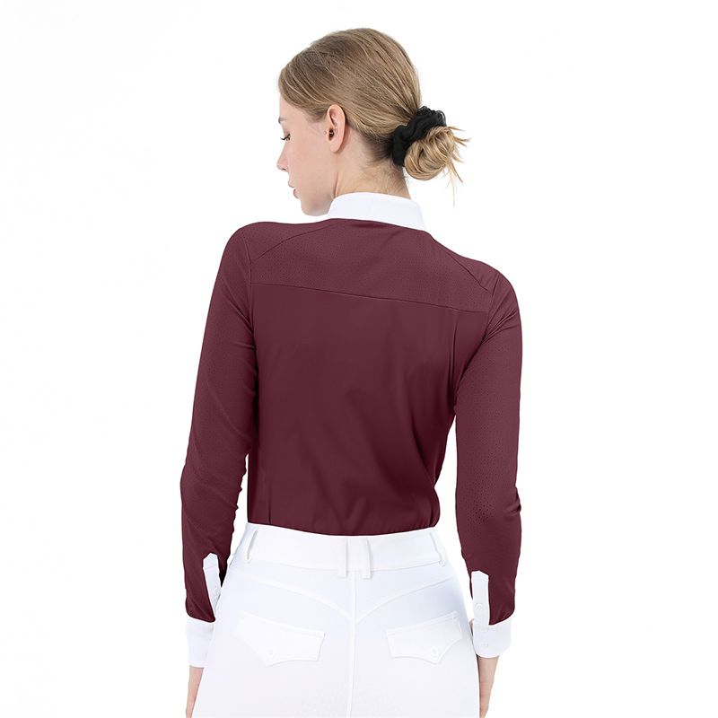 Ladies Long Sleeve Shirts (Red)