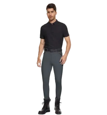 Knee Seat Silicon Men's Breeches (Dark Grey)