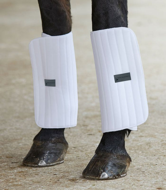 Bandage Pads, with touch tape fasteners, set of 4	(White)