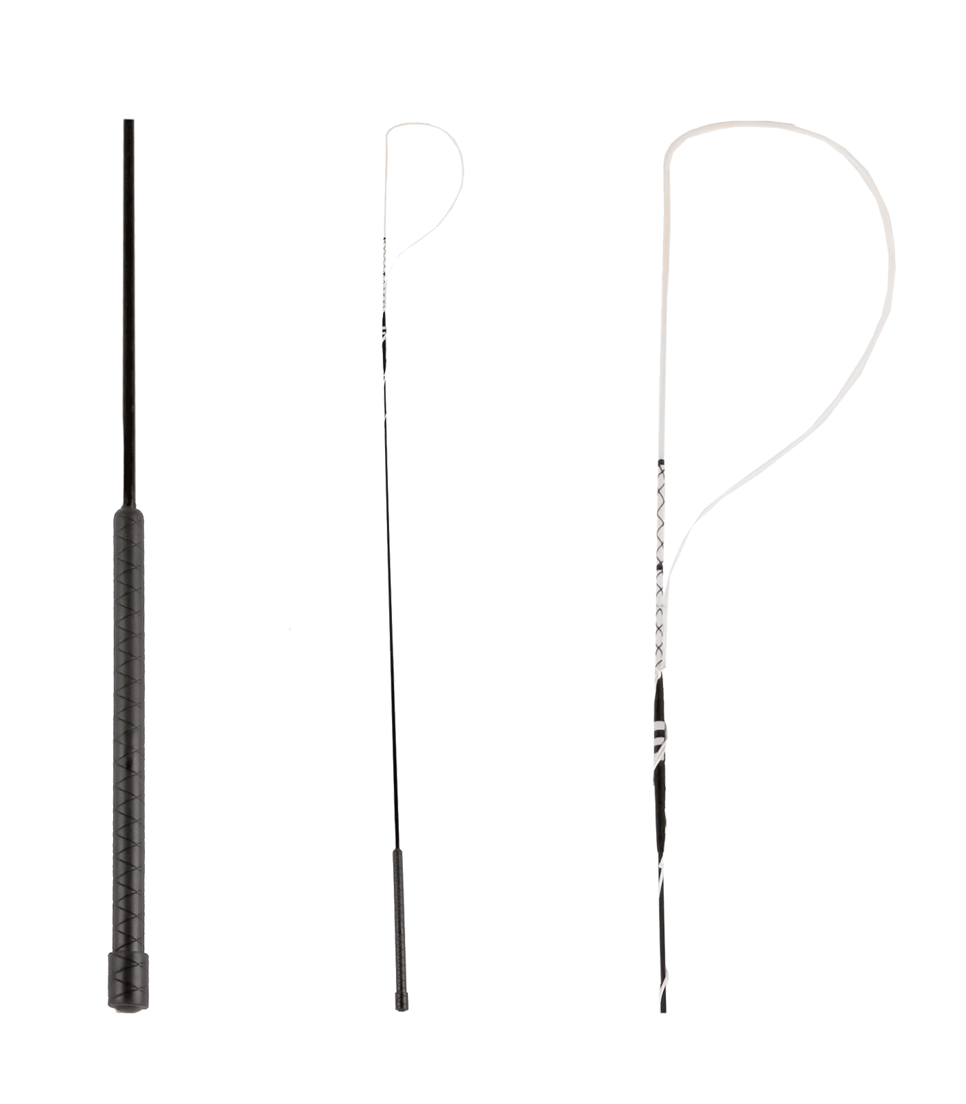 Curved driving whip, fibreglass