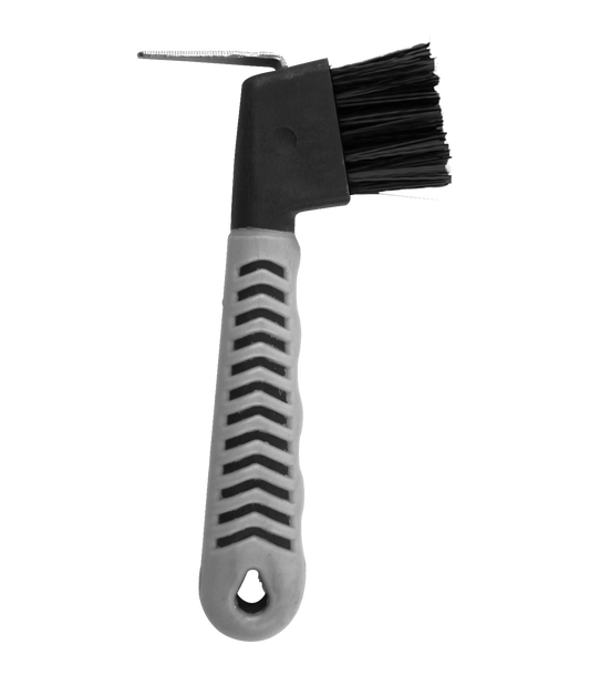 Grippy Hoof Pick, with brush (Black/Grey)