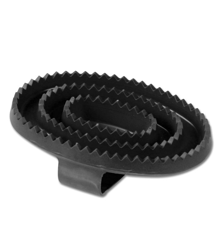 Rubber Curry Comb	(Black)