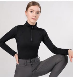 Ladies Long Sleeve Shirts (Black)