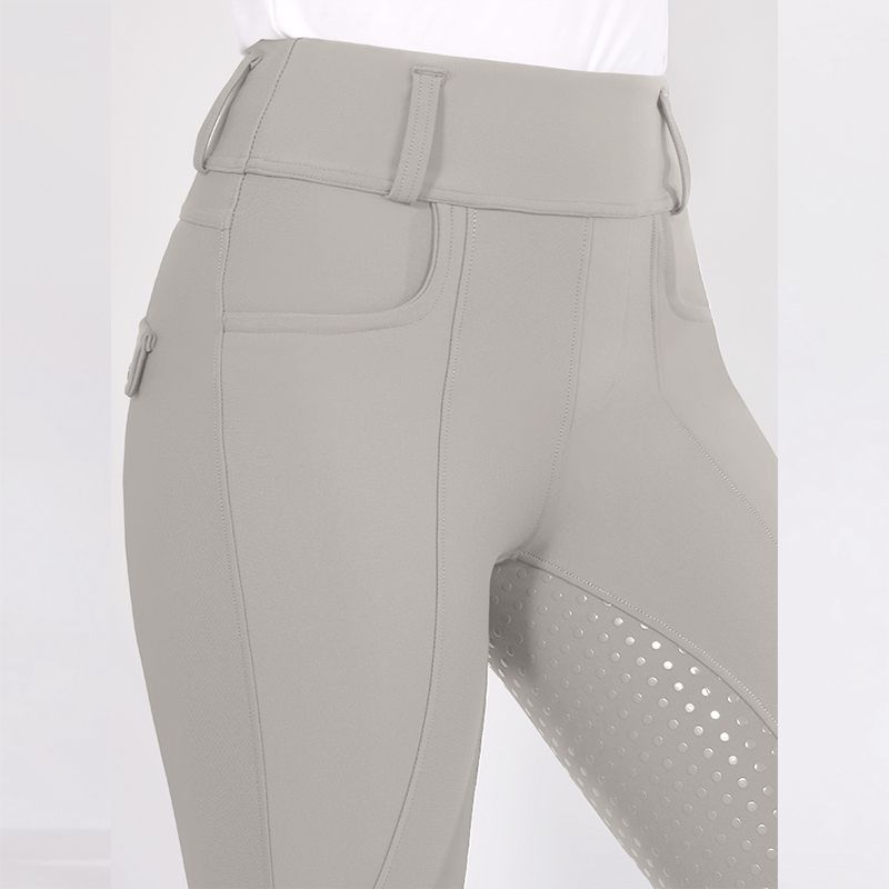 Ladies Full Seat Breeches Silicon (Light Grey)