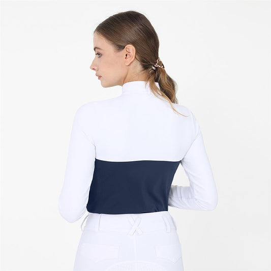 Ladies Long Sleeve Shirts (Navy Blue)