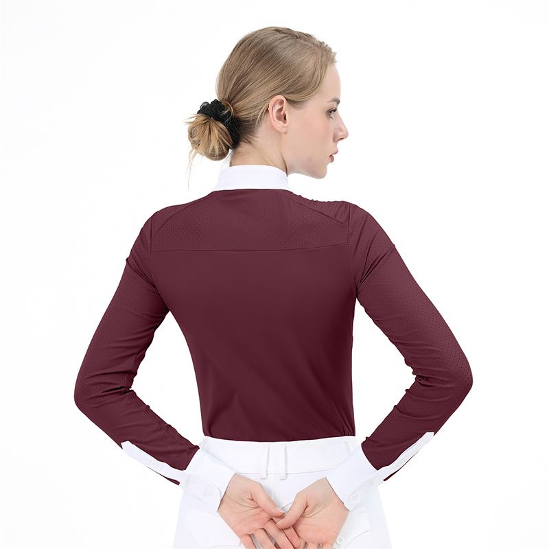 Ladies Long Sleeve Shirts (Red)