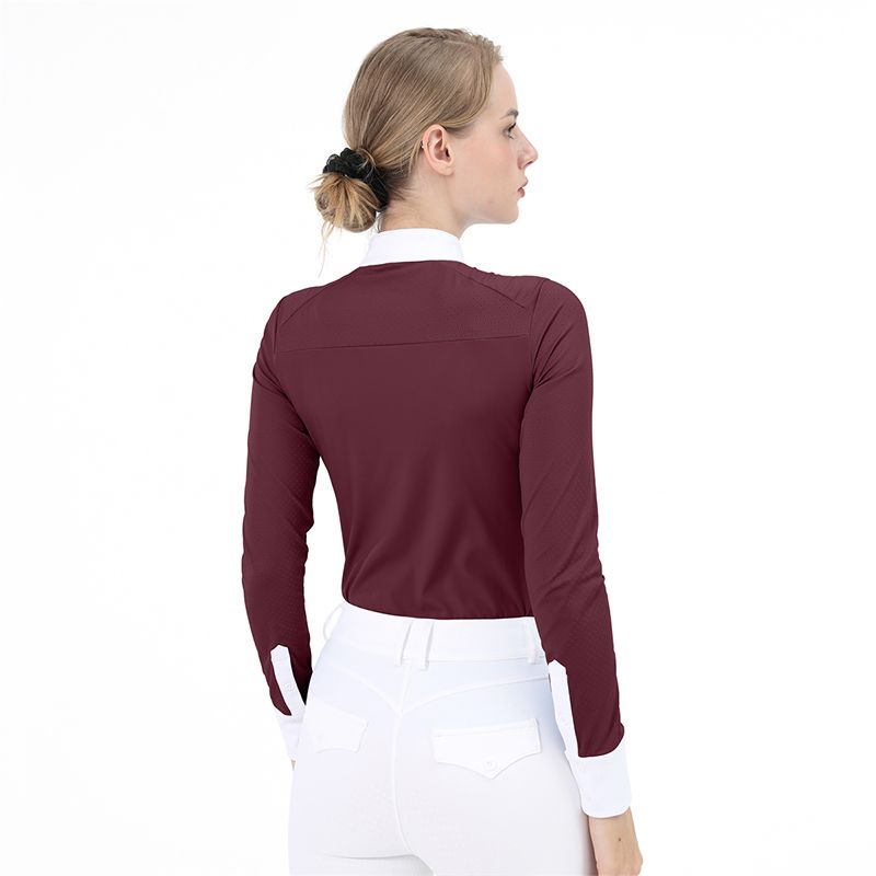 Ladies Long Sleeve Shirts (Red)