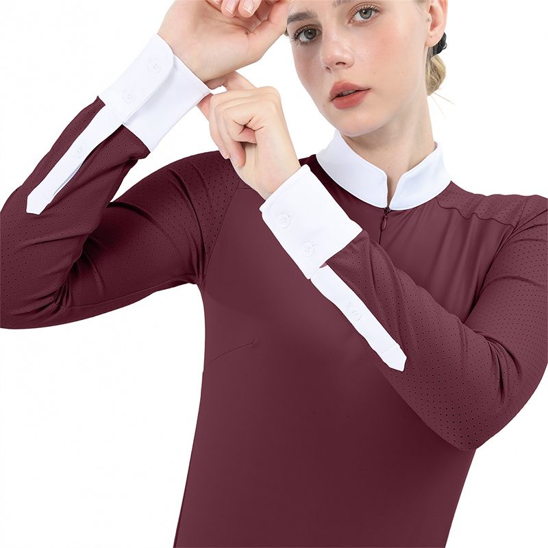Ladies Long Sleeve Shirts (Red)