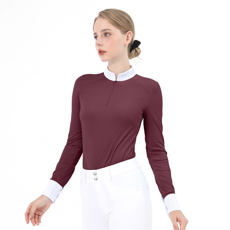 Ladies Long Sleeve Shirts (Red)