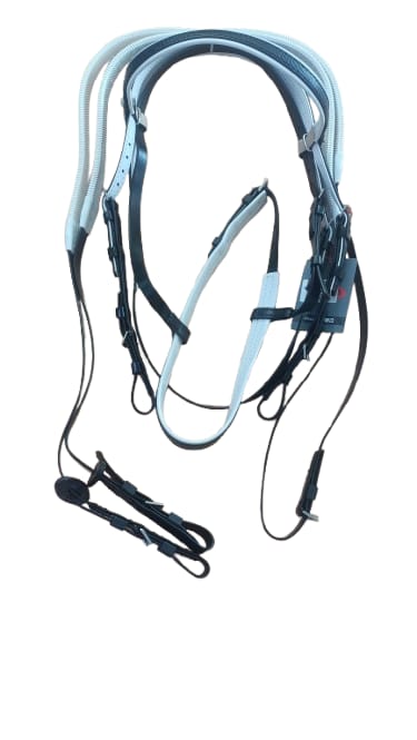 Race Bridle Set W/Rein And Cavesson W/Black