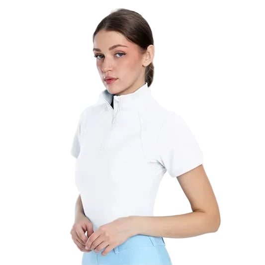 Women's Short Sleeve Shirt (White)