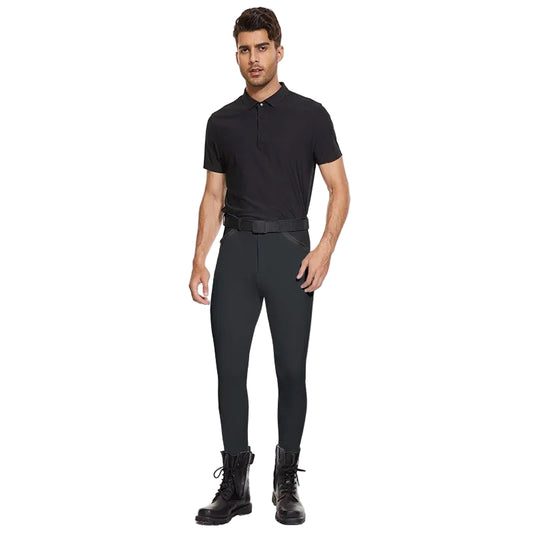 Knee Seat Silicon Men's Breeches (Black)