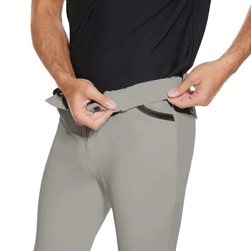 Knee Seat Silicon Men's Breeches (Light Grey)