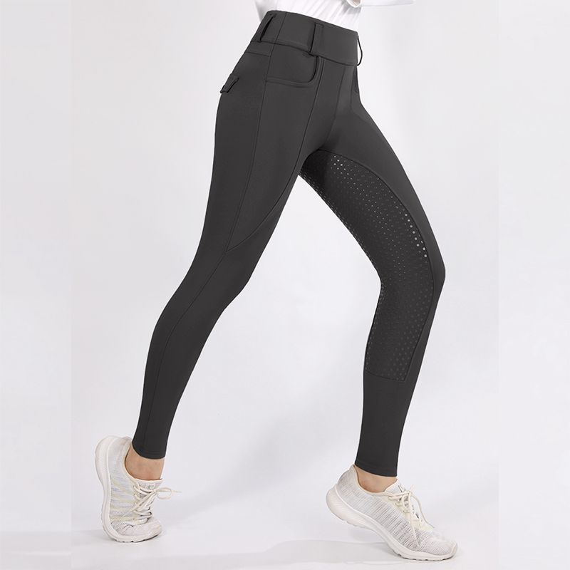 Ladies Full Seat Breeches Silicon (Black)