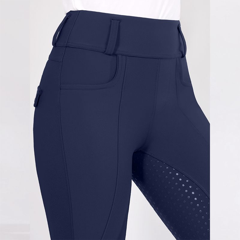 Ladies Full Seat Breeches Silicon (Navy Blue)