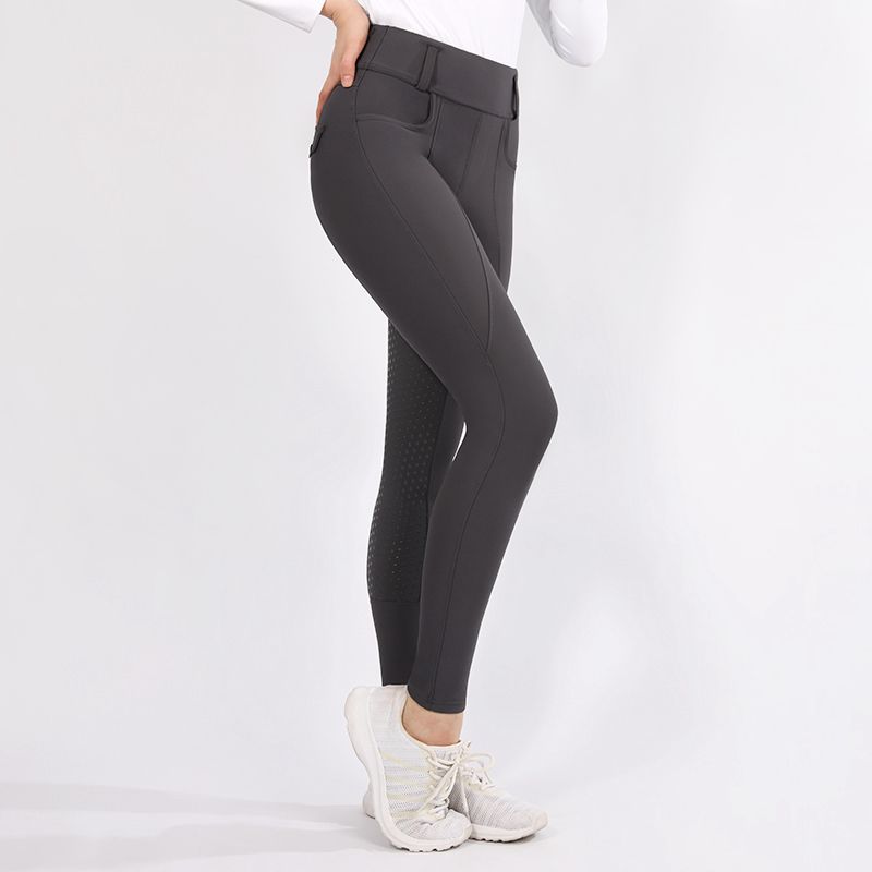 Ladies Full Seat Breeches Silicon (Dark Grey)