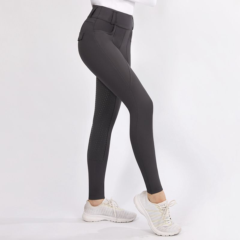 Ladies Full Seat Breeches Silicon (Dark Grey)