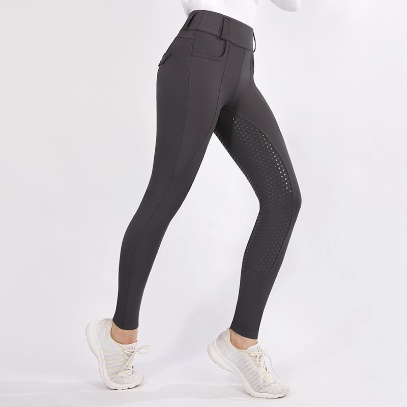 Ladies Full Seat Breeches Silicon (Dark Grey)