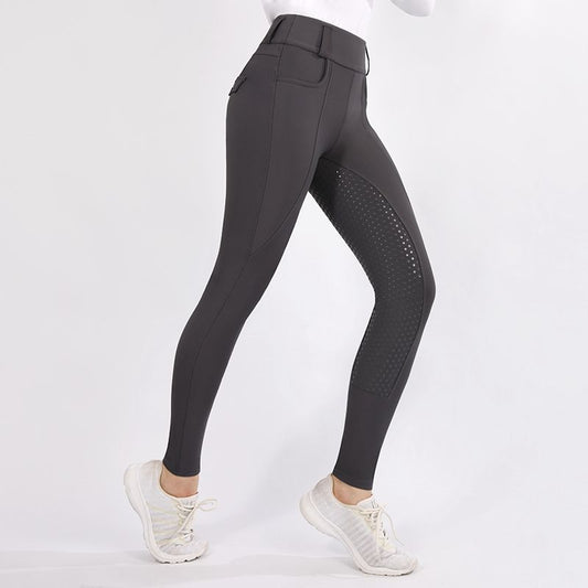 Ladies Full Seat Breeches Silicon (Dark Grey)