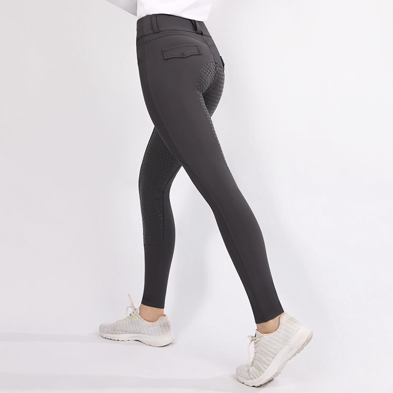 Ladies Full Seat Breeches Silicon (Dark Grey)