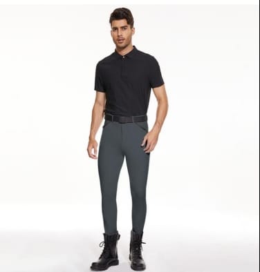 Knee Seat Silicon Men's Breeches (D/Grey)